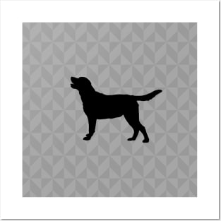 Labrador Retriever Dog Lover Gift - Scandi Geometric Silhouette Posters and Art